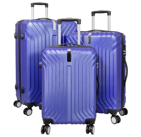 ABS Kofferset und Koffer 3tlg Hartschale Palma