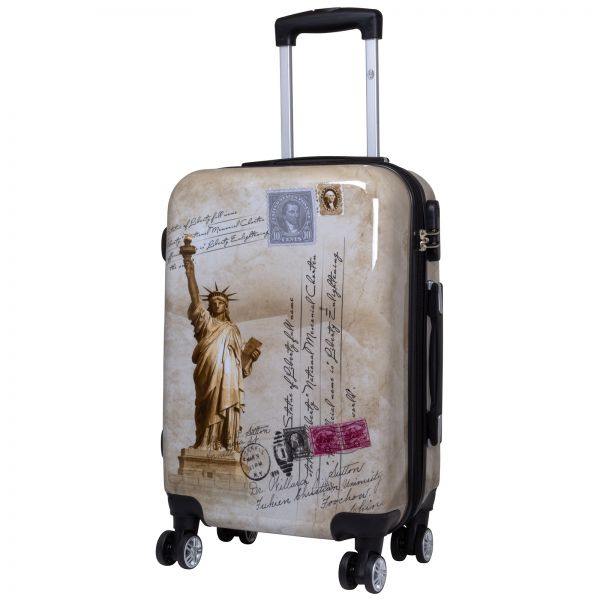 Polycarbonat Handgepäck Koffer New York Freiheitsstatue - Größe S