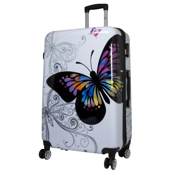 Polycarbonat großer Reisekoffer Butterfly - Größe L