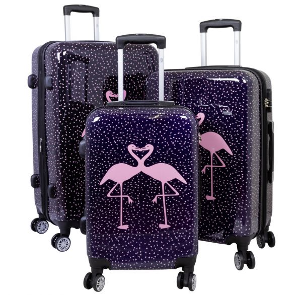 Polycarbonat Koffer & Kofferset Flamingo 3tlg