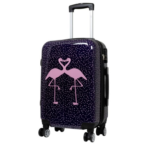Polycarbonat Koffer Flamingo - Größe S