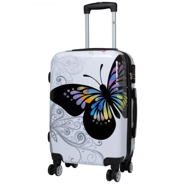 Polycarbonat Handgepäck Koffer Butterfly - Größe S