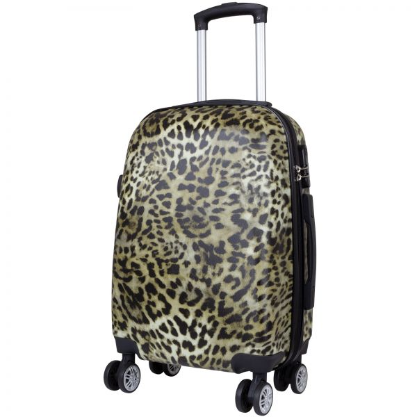 ABS Handgepäck Koffer Leopard - Größe S